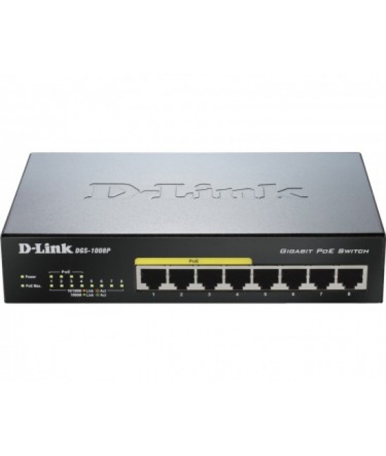 D-LINK DGS-1008P 8port PoE switch 